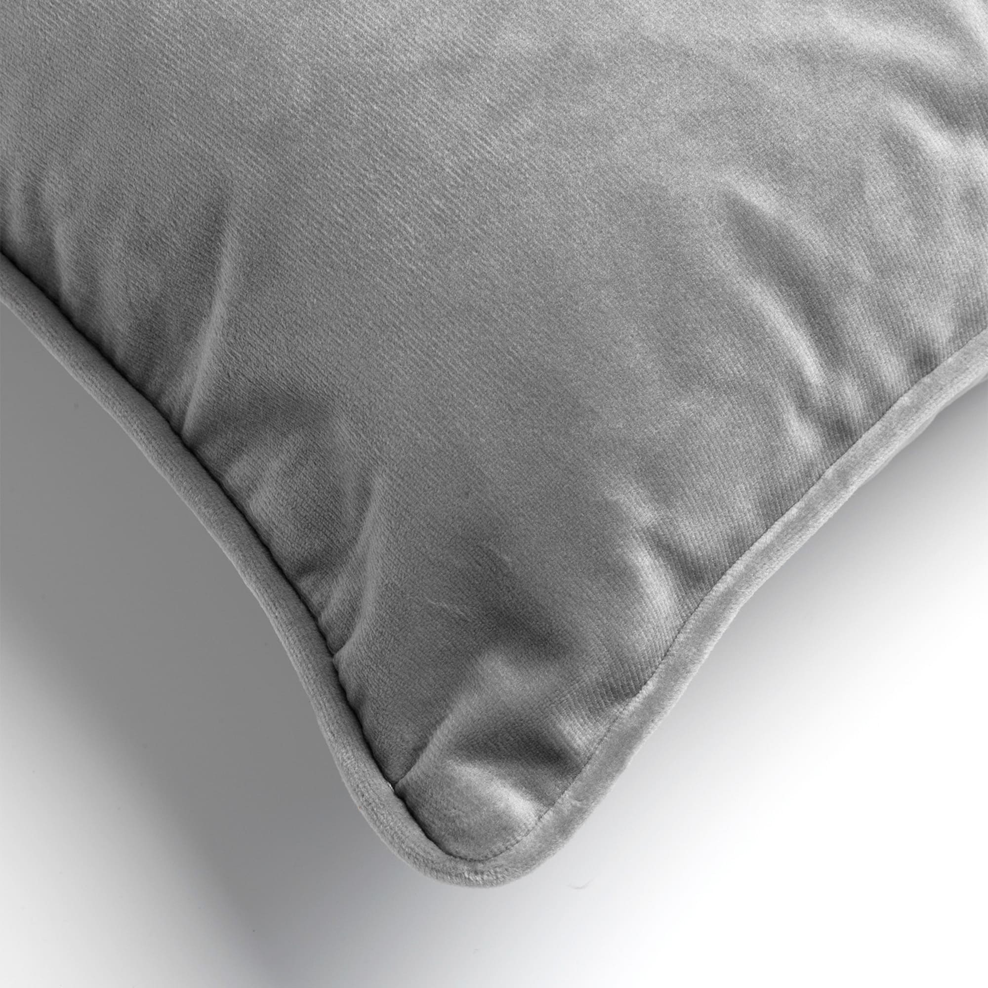 FINN - Sierkussen 40x60 cm - velvet - effen kleur - Micro Chip - lichtgrijs